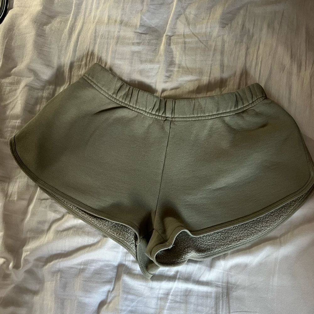 TNA Cozy af fleece lined micro shorts in size XS